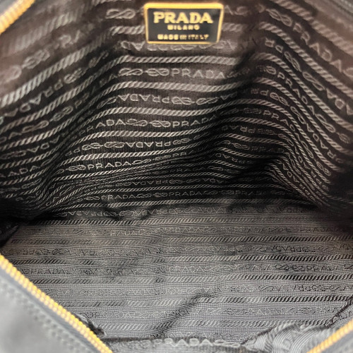Prada Chain Hobo Nylon Black