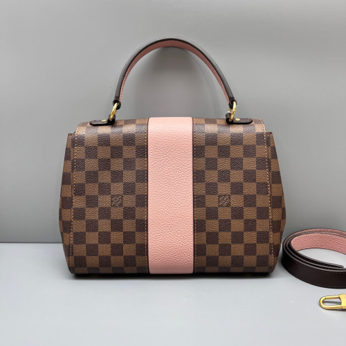 Louis Vuitton Bond Street Handbag MM Damier Ebene Brown Pink
