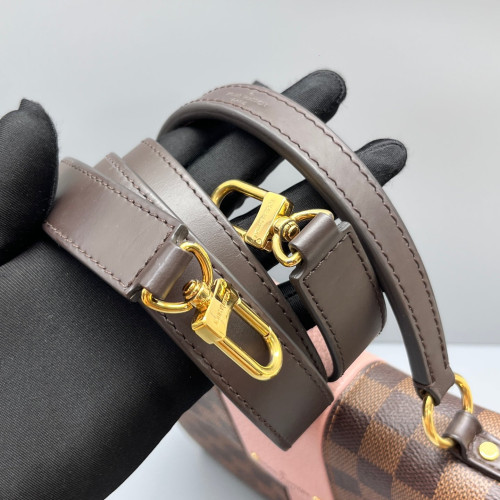 Louis Vuitton Bond Street Handbag MM Damier Ebene Brown Pink