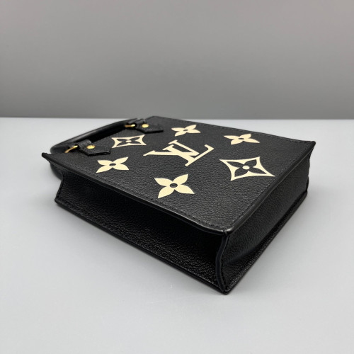 Louis Vuitton Petite Sac Plat Monogram Empreinte Black Beige