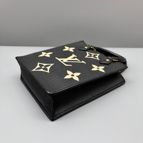 Louis Vuitton Petite Sac Plat Monogram Empreinte Black Beige
