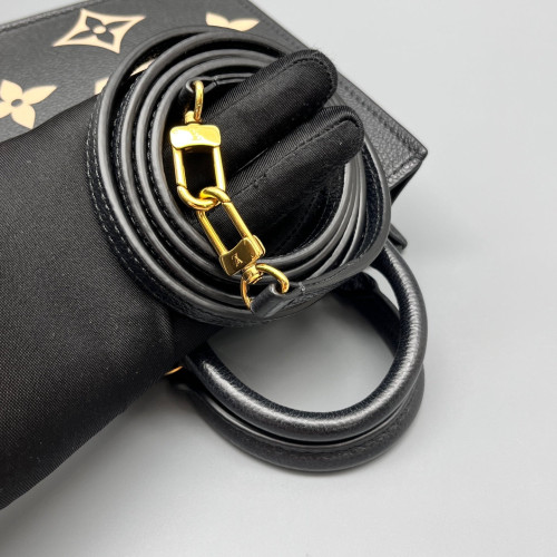 Louis Vuitton Petite Sac Plat Monogram Empreinte Black Beige