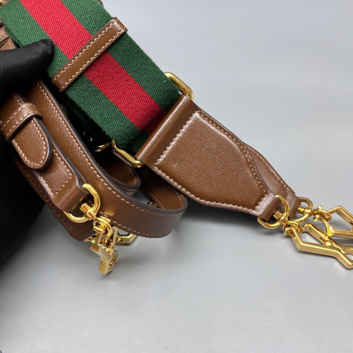 Gucci Small Horsebit 1955 GG Supreme Monogram Brown Beige