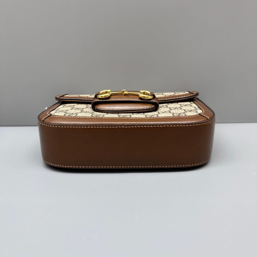 Gucci Small Horsebit 1955 GG Supreme Monogram Brown
