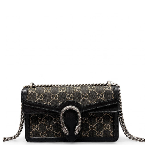 Gucci Meium Dionysus Denim GG Supreme Monogram Black