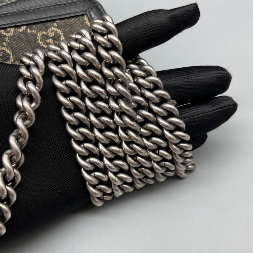 Gucci Meium Dionysus Denim GG Supreme Monogram Black