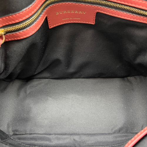 Burberry Small Orchard Bowling Bag House Check Beige Red Black