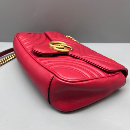 Gucci Matelasse Medium GG Marmont Calfskin Red