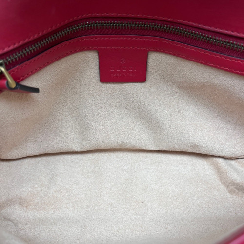 Gucci Matelasse Medium GG Marmont Calfskin Red