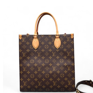 Louis Vuitton Sac Plat Pm Monogram Brown