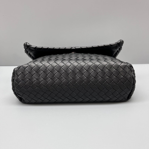 Bottega Veneta Medium Olimpia Shoulder Bag Calfskin Intrecciato Black