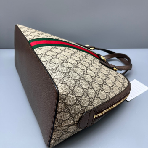 Gucci Web Dome GG Supreme Monogram Beige Brown Green Gucci Web Dome GG Supreme Monogram Beige Brown Green