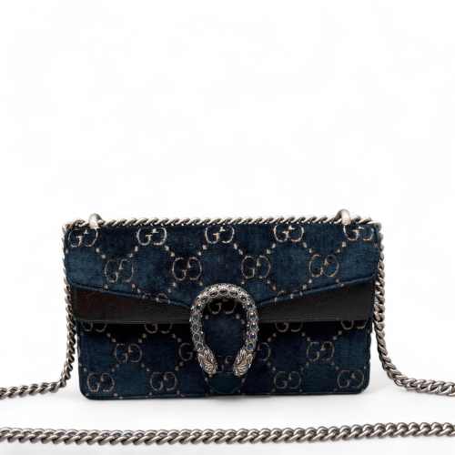 Gucci Small Dionysus Velvet Blue Black