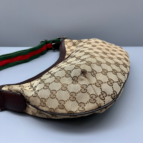 Gucci Crossbody Bag GG Supreme Monogram Beige Brown Green Gucci Crossbody Bag GG Supreme Monogram Beige Brown Green