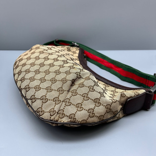 Gucci Crossbody Bag GG Supreme Monogram Beige Brown Green Gucci Crossbody Bag GG Supreme Monogram Beige Brown Green