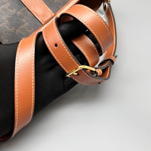 Celine Triomphe Bucket Bag Mediun Triomphe Brown Black Celine Triomphe Bucket Bag Mediun Triomphe Brown Black
