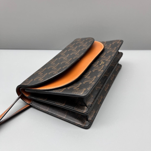 Celine Wallet On Strap Triomphe Brown Black