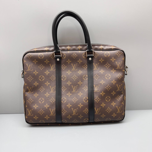 Louis Vuitton Porte Documents Voyage PM Monogram Brown