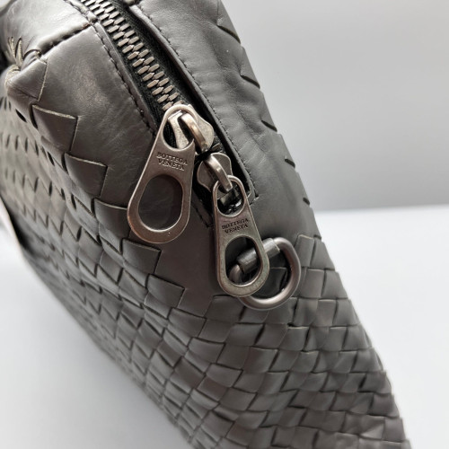 Bottega Veneta Intrecciato Briefcase Large Calfskin Intrecciato Grey