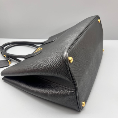 Prada Large Double Bag Saffiano Calfskin Black