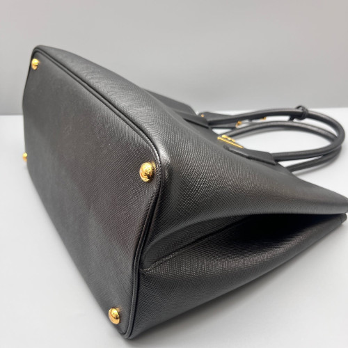 Prada Large Double Bag Saffiano Calfskin Black