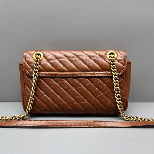 Gucci Matelasse Small GG Marmont Calfskin Tan