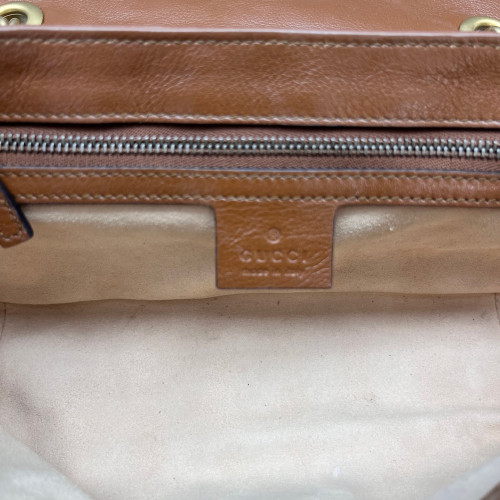 Gucci Matelasse Small GG Marmont Calfskin Tan