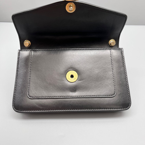 Bvlgari Medium Serpenti Forever Shoulder Bag Calfskin Black