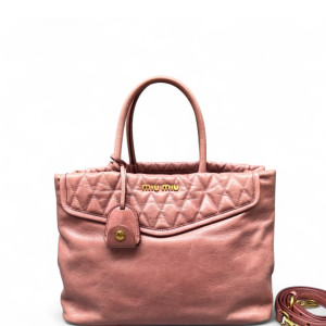 Miu Miu Handbag Pull Up Leather Pink