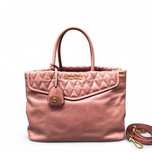 Miu Miu Handbag Pull Up Leather Pink