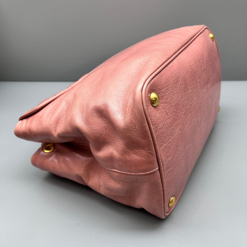 Miu Miu Handbag Pull Up Leather Pink