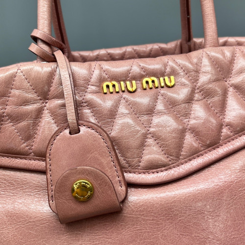 Miu Miu Handbag Pull Up Leather Pink
