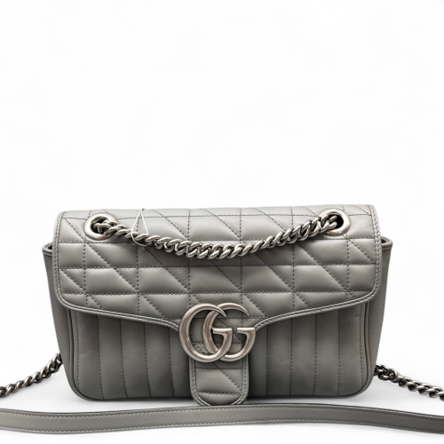 Gucci Matelasse Small GG Marmont Calfskin Grey