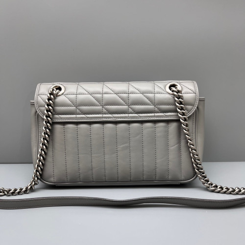 Gucci Matelasse Small GG Marmont Calfskin Grey