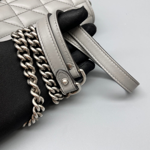 Gucci Matelasse Small GG Marmont Calfskin Grey