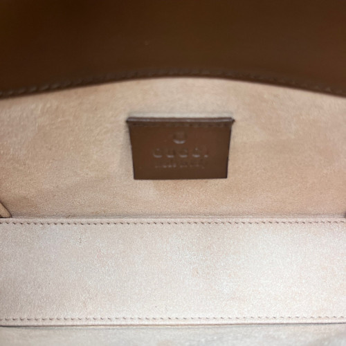 Gucci Mini Horsebit 1955 GG Supreme Monogram Brown Beige