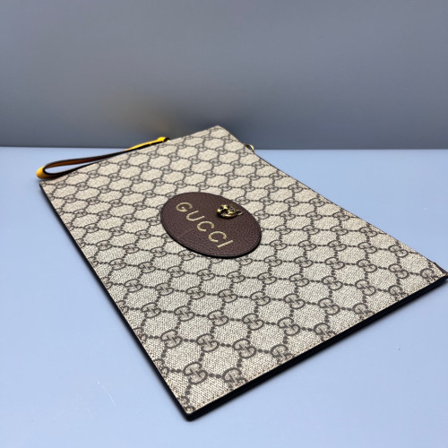 Gucci Clutch GG Supreme Monogram Beige Brown