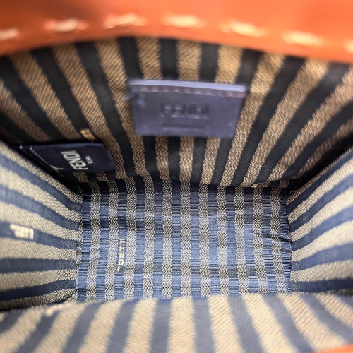 Fendi Mini Sunshine Shopper Tote Calfskin Tan