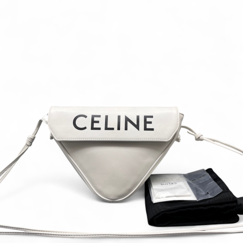 Celine Triangle Bag Calfskin White