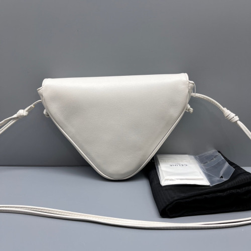 Celine Triangle Bag Calfskin White