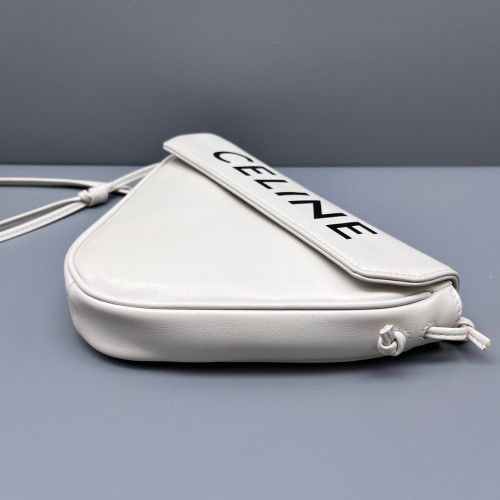 Celine Triangle Bag Calfskin White