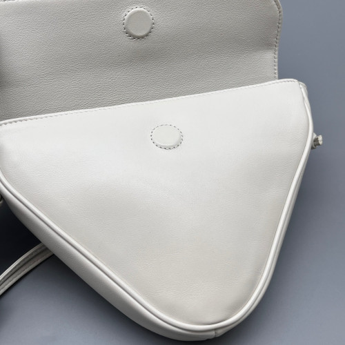Celine Triangle Bag Calfskin White