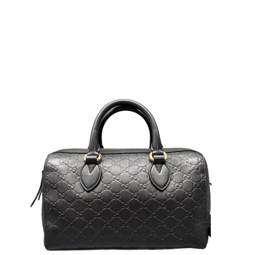 Gucci Boston Bag Guccissima Black