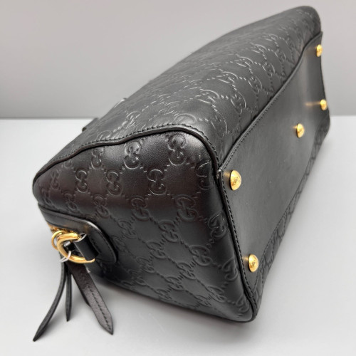Gucci Boston Bag Guccissima Black