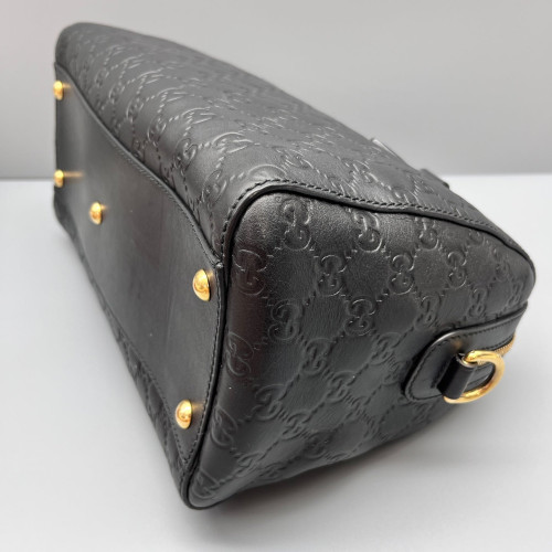 Gucci Boston Bag Guccissima Black