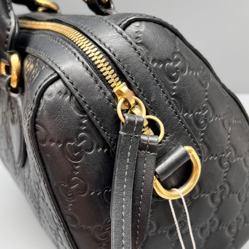 Gucci Boston Bag Guccissima Black