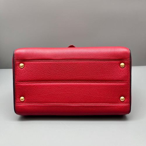 Louis Vuitton Double V Bag Monogram Taiga Brown Red