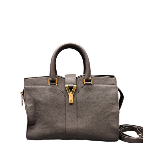 Yves Saint Laurent Small Cabas Chyc Calfskin Grey