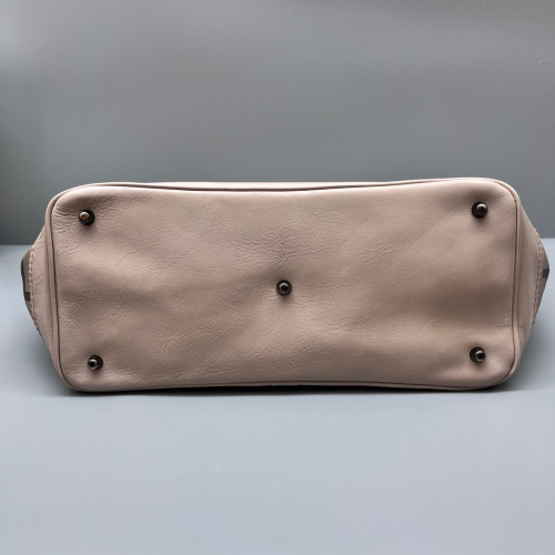 Burberry Tote Bag House Check Calfskin Beige Black White Burberry Tote Bag House Check Calfskin Beige Black White