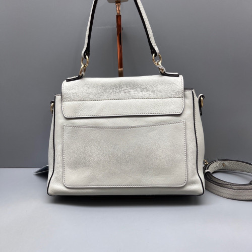 Chloe Small Faye Day Shoulder Bag Calfskin Suede Grey